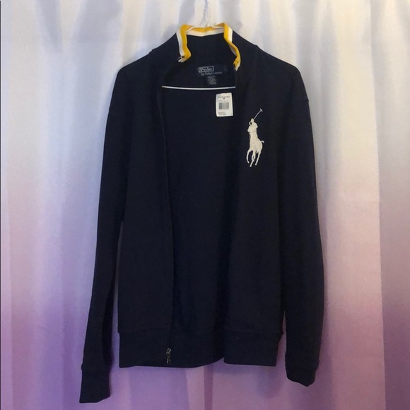 dark blue polo jacket